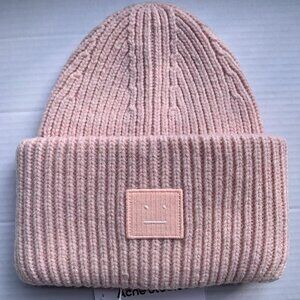 Acne Studios Soft Pink Knit Beanie Minimal Designer Hat